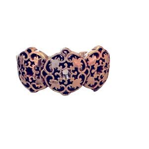 Brighton Silver Tone Wide Cuff Bracelet